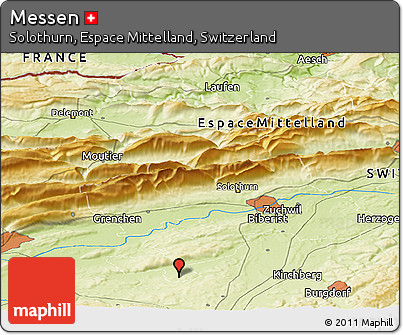 Physical Panoramic Map of Messen
