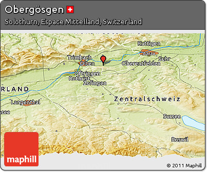 Physical Panoramic Map of Obergösgen