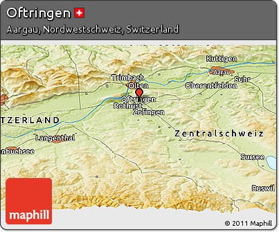 Physical Panoramic Map of Oftringen