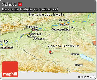 Physical Panoramic Map of Schötz