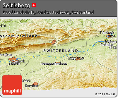 Physical Panoramic Map of Seltisberg