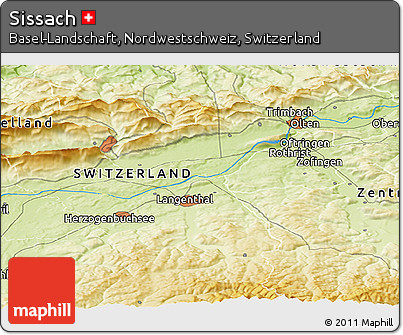 Physical Panoramic Map of Sissach