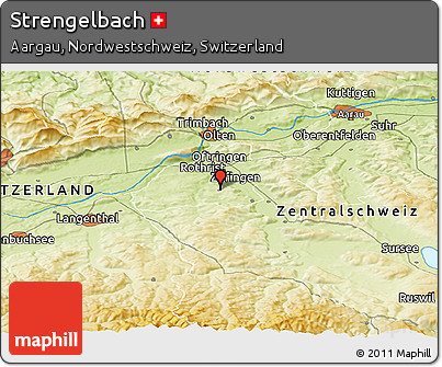 Physical Panoramic Map of Strengelbach