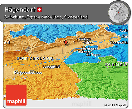 Political Panoramic Map of Hägendorf