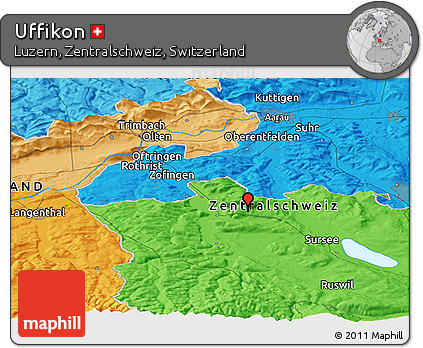 Political Panoramic Map of Uffikon