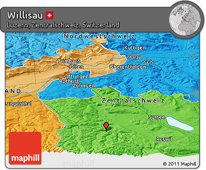 Political Panoramic Map of Willisau