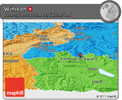 Political Panoramic Map of Winikon