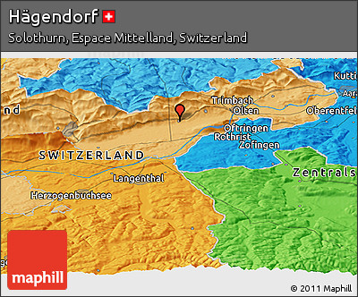 Political Panoramic Map of Hägendorf