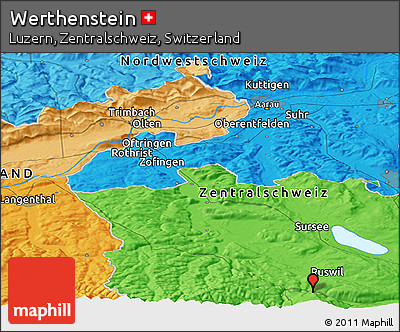 Political Panoramic Map of Werthenstein