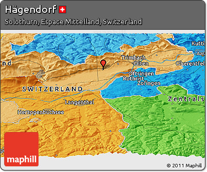 Political Panoramic Map of Hägendorf