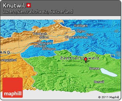 Political Panoramic Map of Knutwil