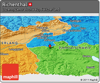 Political Panoramic Map of Richenthal
