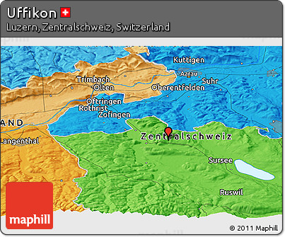 Political Panoramic Map of Uffikon