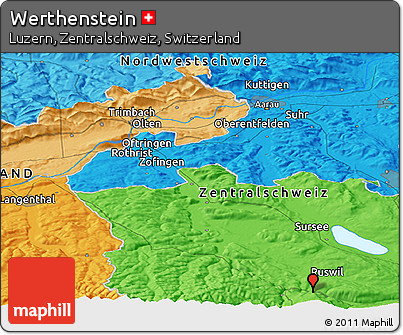 Political Panoramic Map of Werthenstein