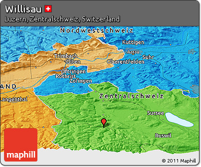 Political Panoramic Map of Willisau