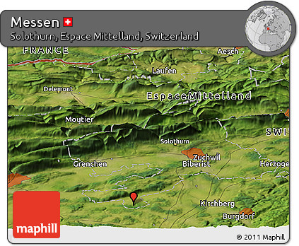 Satellite Panoramic Map of Messen