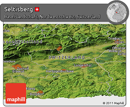 Satellite Panoramic Map of Seltisberg