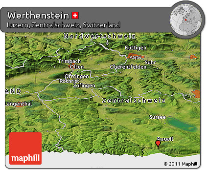 Satellite Panoramic Map of Werthenstein