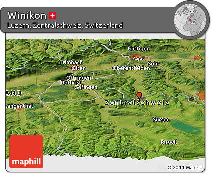 Satellite Panoramic Map of Winikon