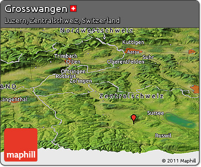 Satellite Panoramic Map of Grosswangen