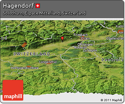 Satellite Panoramic Map of Hägendorf
