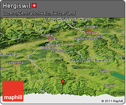 Satellite Panoramic Map of Hergiswil
