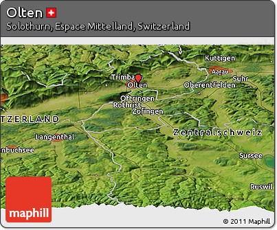 Satellite Panoramic Map of Olten