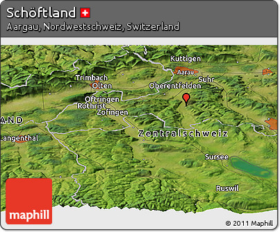 Satellite Panoramic Map of Schöftland