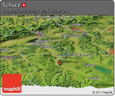 Satellite Panoramic Map of Schötz