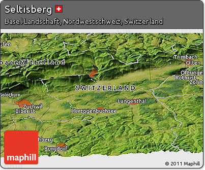 Satellite Panoramic Map of Seltisberg