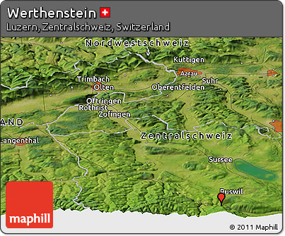 Satellite Panoramic Map of Werthenstein