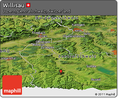 Satellite Panoramic Map of Willisau