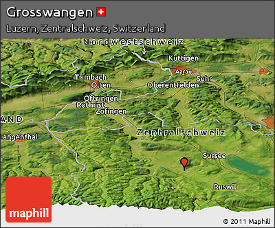Satellite Panoramic Map of Grosswangen