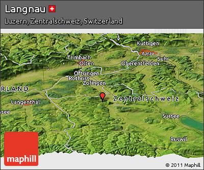 Satellite Panoramic Map of Langnau