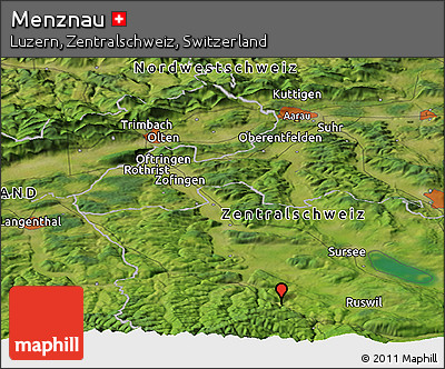 Satellite Panoramic Map of Menznau