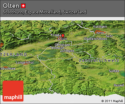 Satellite Panoramic Map of Olten