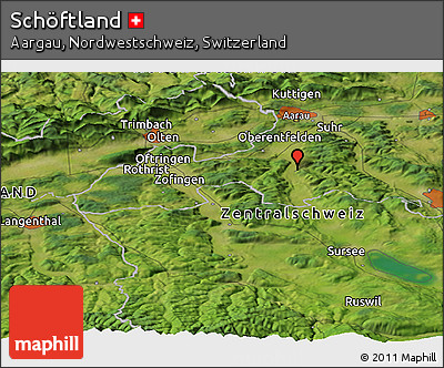 Satellite Panoramic Map of Schöftland