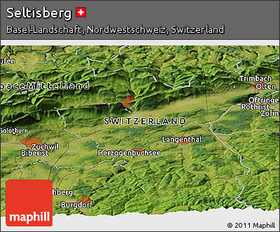 Satellite Panoramic Map of Seltisberg