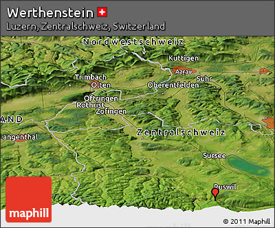 Satellite Panoramic Map of Werthenstein