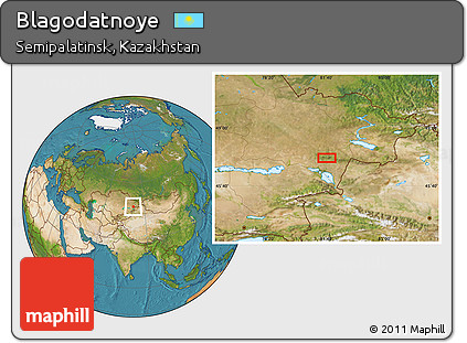 Satellite Location Map of Blagodatnoye