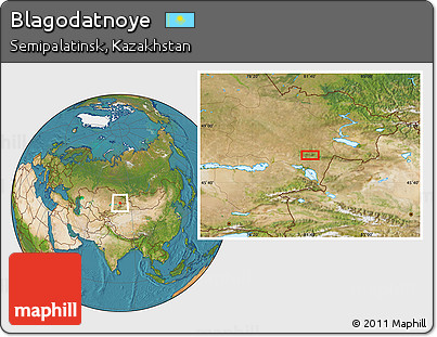 Satellite Location Map of Blagodatnoye