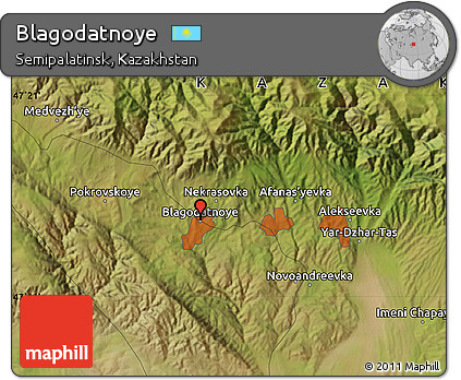 Satellite Map of Blagodatnoye