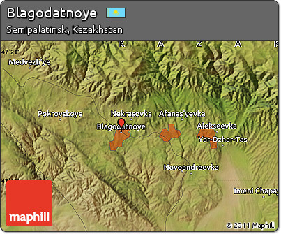 Satellite Map of Blagodatnoye