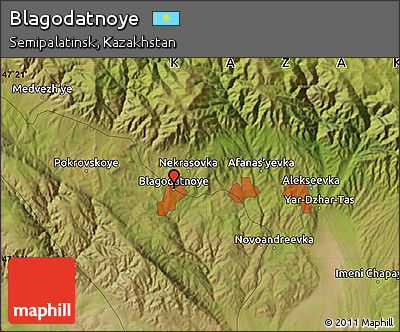 Satellite Map of Blagodatnoye
