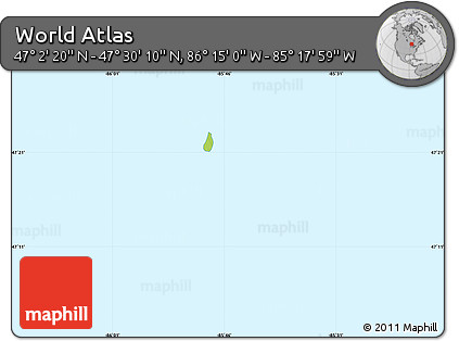 Physical Map of the Area around 47° 16' 15" N, 85° 46' 30" W