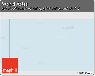 Physical 3D Map of the Area around 47° 16' 15" N, 86° 37' 30" W