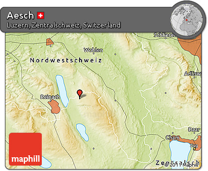 Physical 3D Map of Aesch
