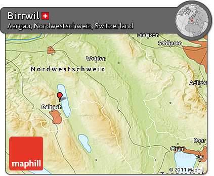 Physical 3D Map of Birrwil