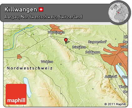 Physical 3D Map of Killwangen