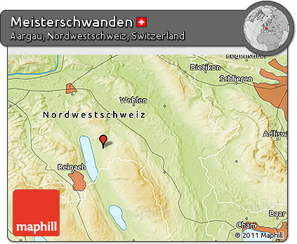 Physical 3D Map of Meisterschwanden